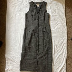 Vintage Worthington Plaid Sleeveless Dress